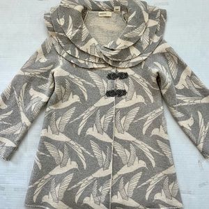 Women’s Anthropologie Sleeping on Snow Dove Wool Sweater Coat Pre-loved Xsmall